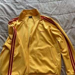 NERDY Yellow Track Jacket with Red Stripes